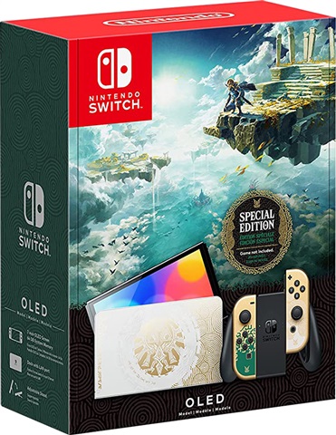 Switch Console, 64GB OLED Legend of Zelda + Gold Joy-Con, Boxed